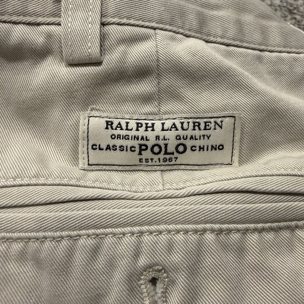 Polo by Ralph Lauren Andrew Pant Chinos Men's 36x34 Khaki Pleated 100% Cotton⁠